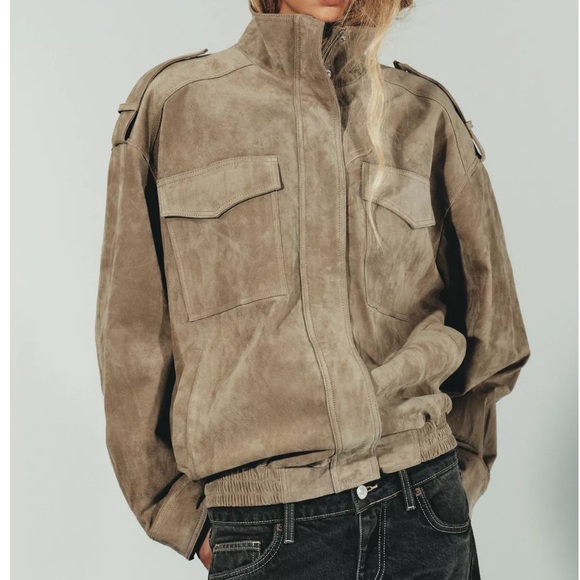 Zara Jackets & Blazers - Viral Suede Jacket. Sold out. NWT